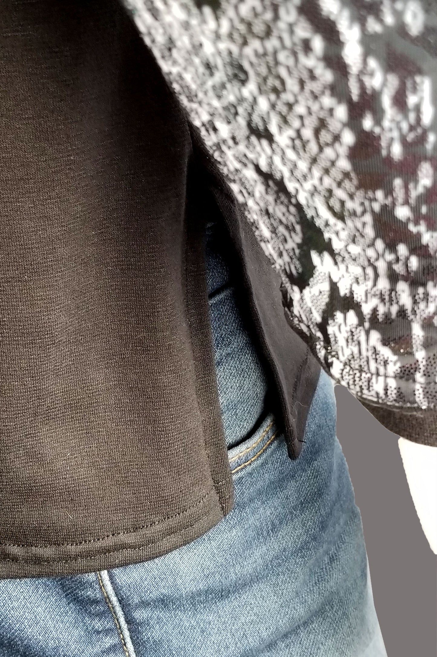 Snakeskin-Black Raglan Shirt