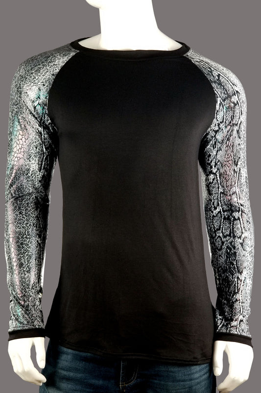Snakeskin-Black Raglan Shirt